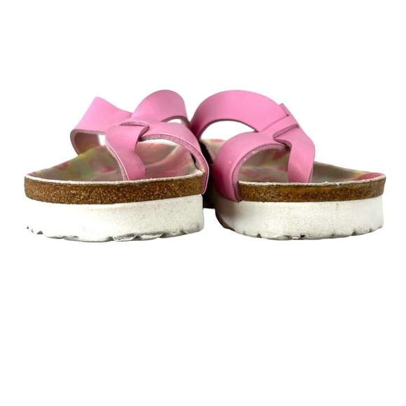 BIRKENSTOCK Birki's 245 Hibiscus Hawaiian Floral Slide in Pink Size 7 - Picture 8 of 9